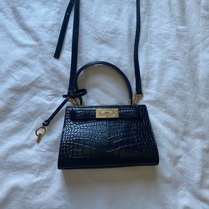 Tory Burch Lee Radziwill Bag Petite Black Gold